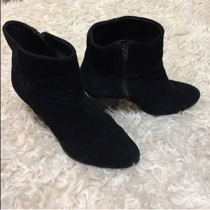 Nine West Black Booties/ Ankle Boots Suede Sz 8